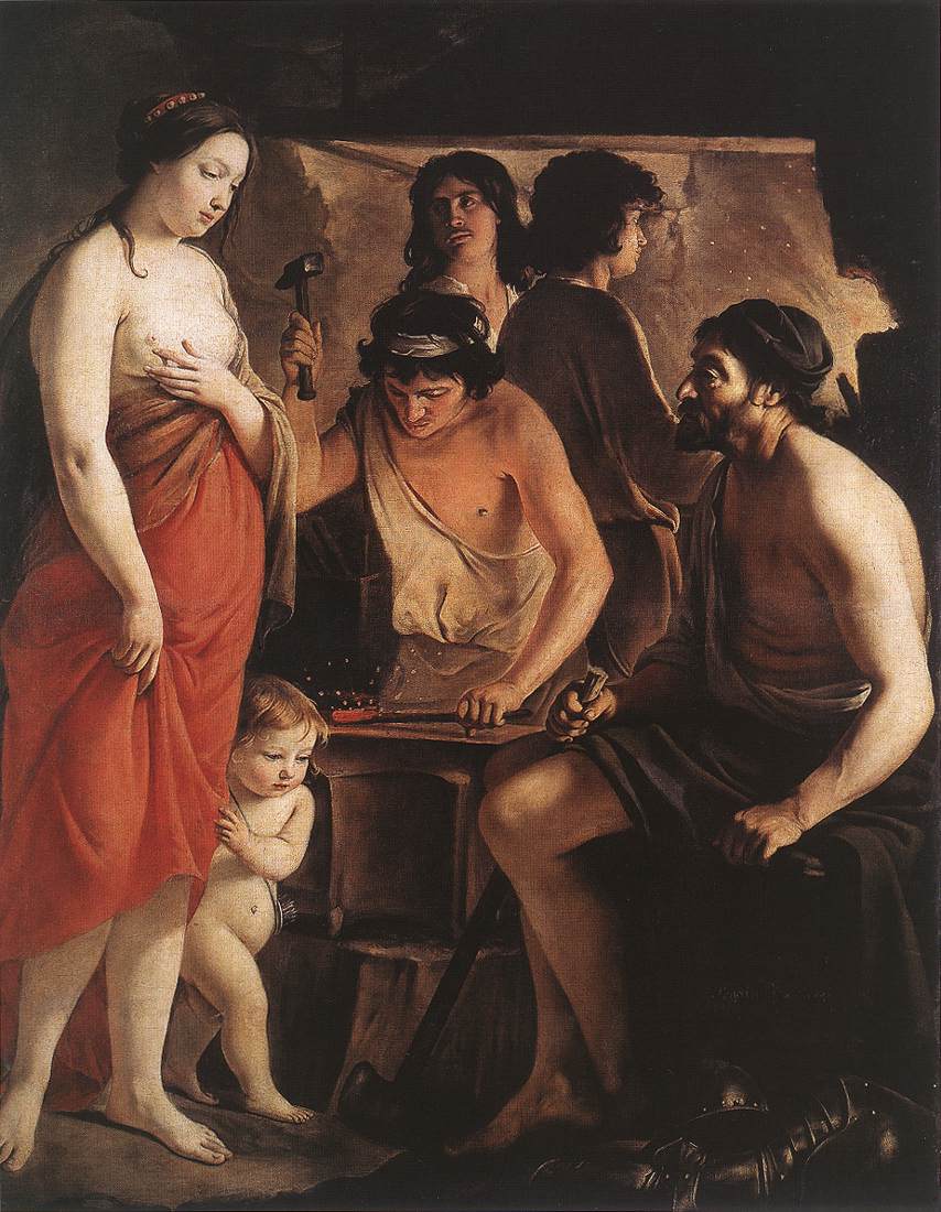 Venus At The Forge Of Vulcan by Le Nain Brothers,1641